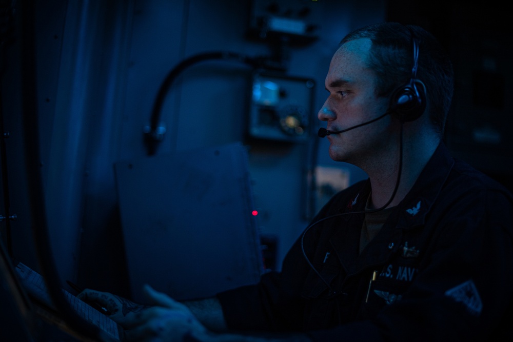 Sailors Stand Watch In The Combat Direction Center