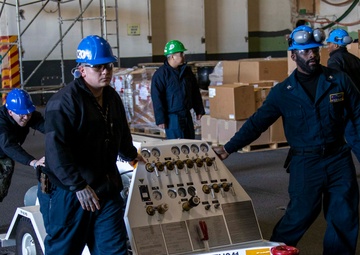 George Washington onloads first pieces of Aircraft Auxiliary Equipment of 2023