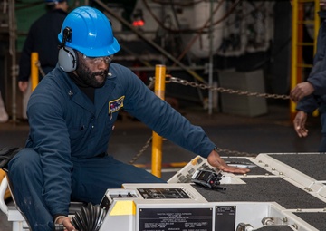 George Washington onloads first pieces of Aircraft Auxiliary Equipment of 2023