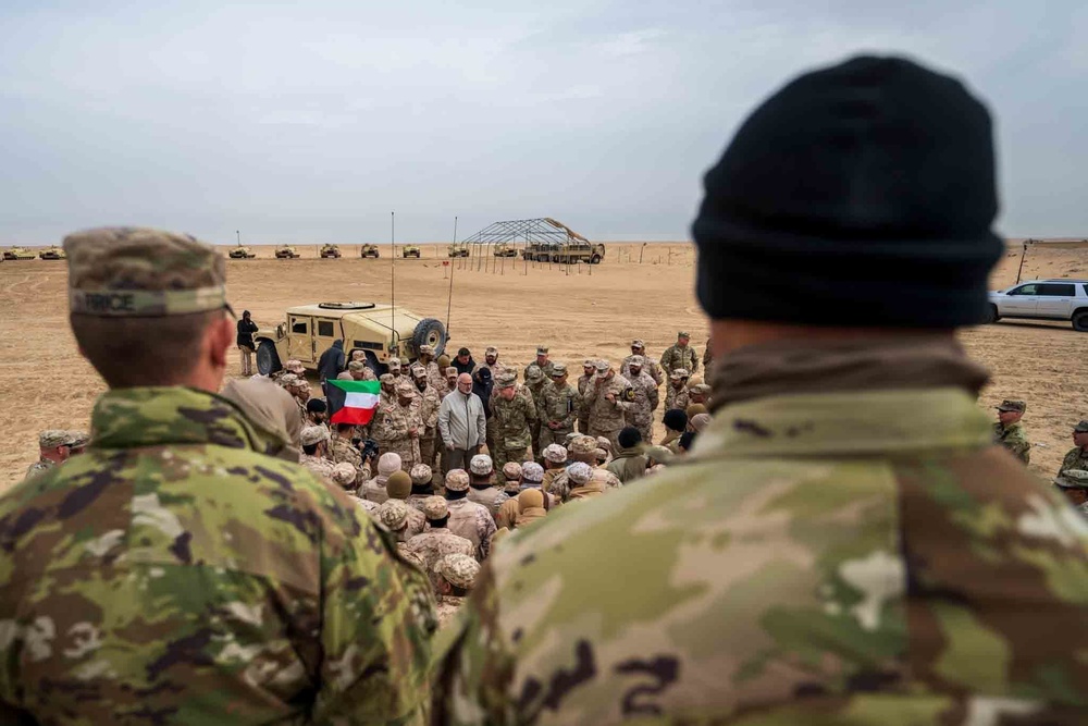 U. S. Army Central commander visits Kuwait Land Forces and Task Force Rattler at Camp Buehring