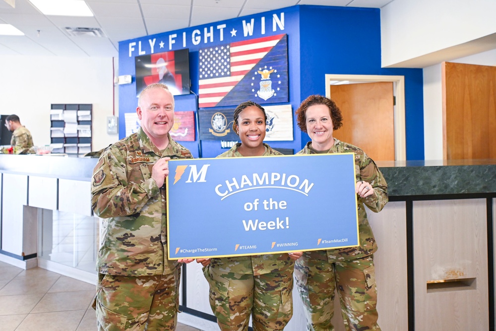 MacDill Recognizes 6 FSS during Champ of the Week