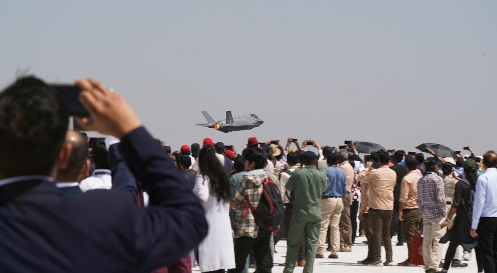 F-35 Demo team performs during Aero India 23