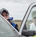 Security officer covers a stopped vehicle