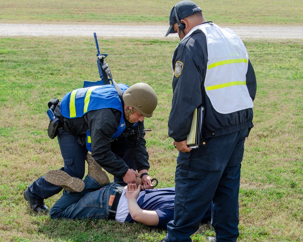 NASK security officer searches suspect