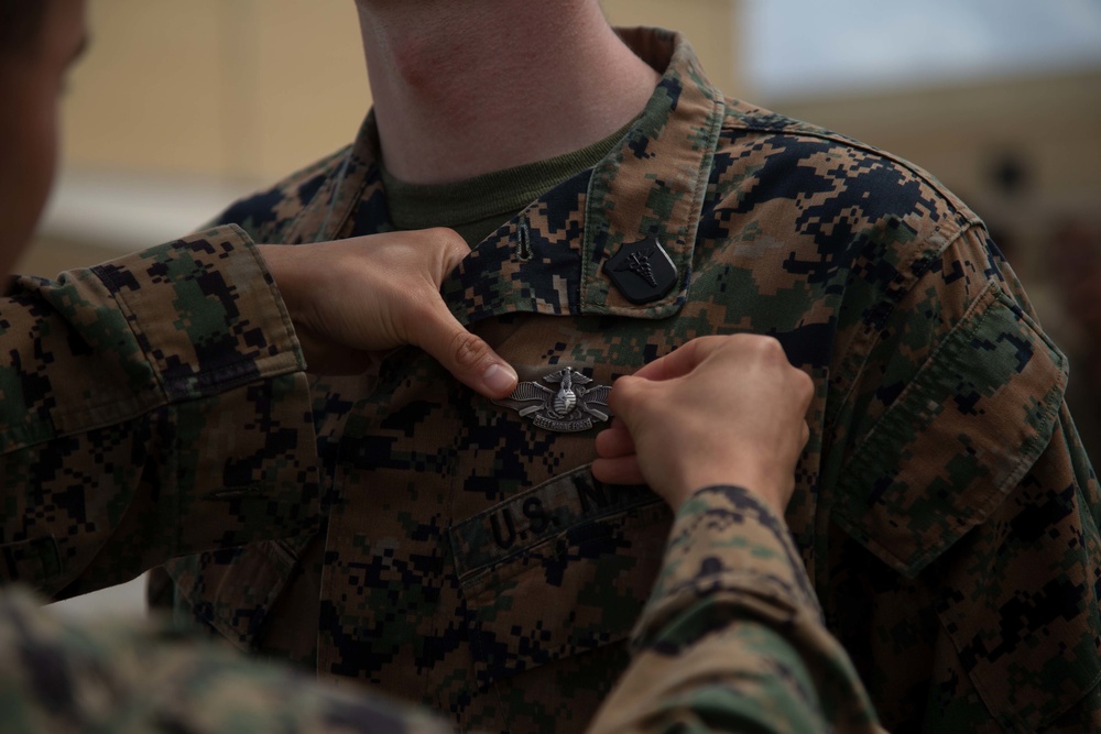 MALS-12 Corpsmen Receive their FMF Pins and Recertification in Guam