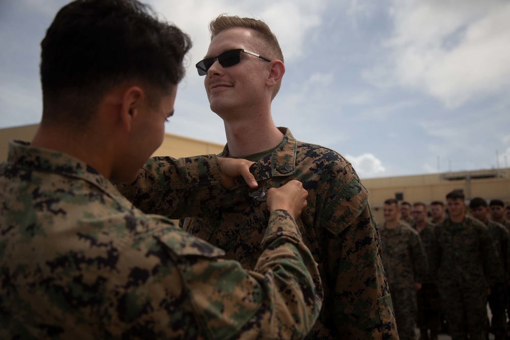 MALS-12 Corpsmen Receive their FMF Pins and Recertification in Guam