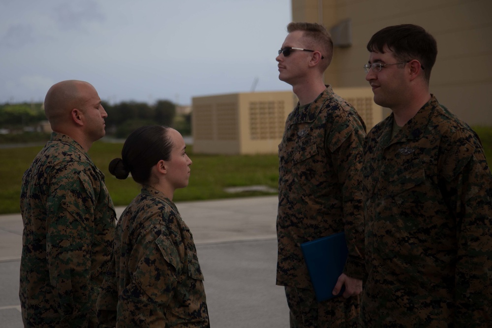 MALS-12 Corpsmen Receive their FMF Pins and Recertification in Guam