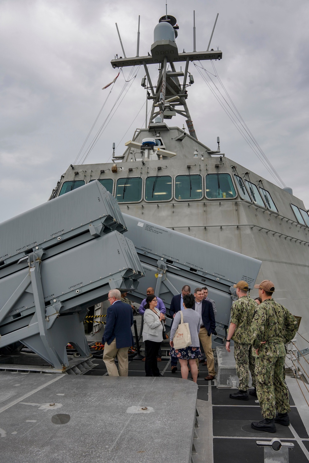 Staffers from the House Armed Services Committee Visit the USS Oakland.