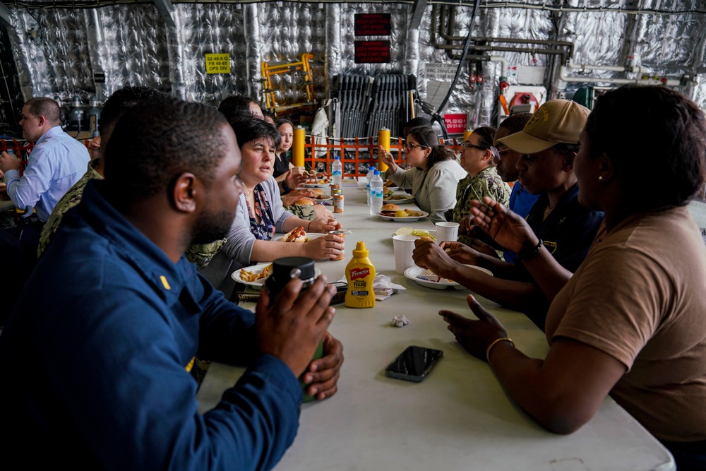 Members of the House Armed Services Committee Visit the USS Oakland.