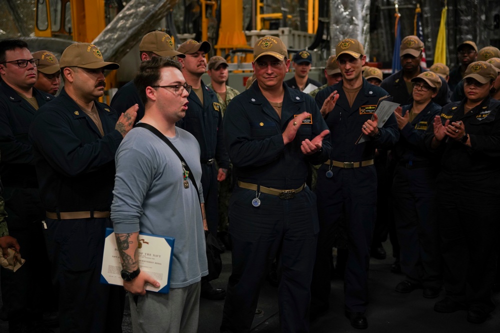 STG2 Christopher Cody Departs from USS Oakland.