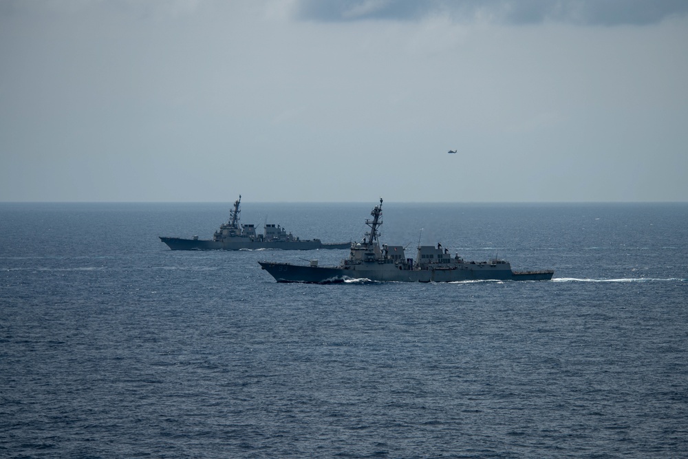 Nimitz Carrier Strike Group And Makin Island Amphibious Readiness Group Conduct Photoex Exercise