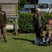 Helen Patton speaks to Task Force 78 in Normandy, France