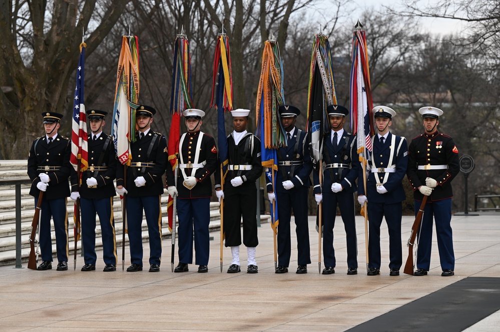 Space Force milestone: Guardian leads platoon in Arlington joint ceremony