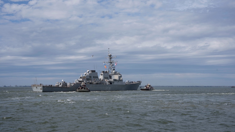 USS Porter departs NAVSTA Norfolk for Deployment