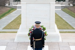 Space Force milestone: Guardian leads platoon in Arlington joint ceremony