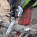 Base ground crew clears land for helipad
