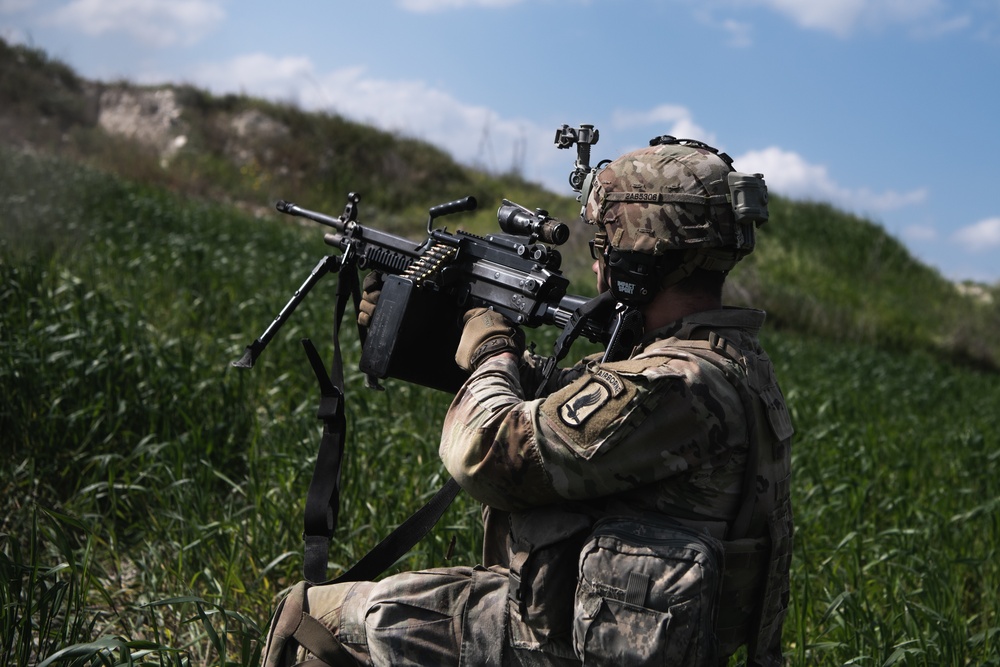 Able Company Paratroopers Conduct Squad Live Fire Exercises