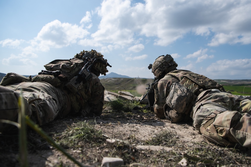 Able Company Paratroopers Conduct Squad Live Fire Exercises