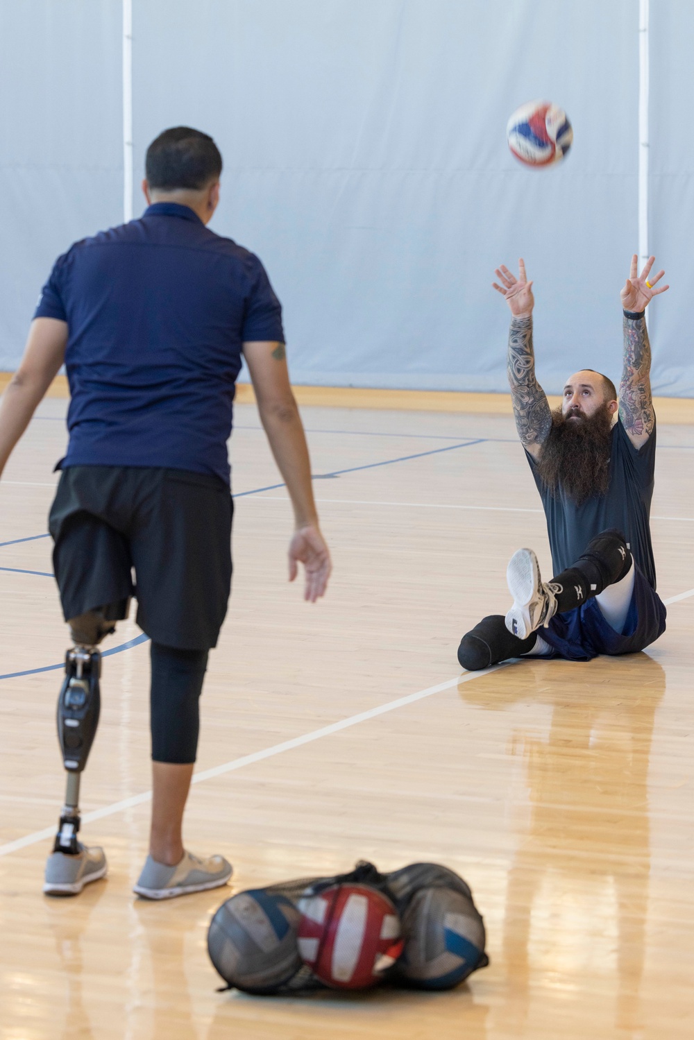 Team Navy Adaptive Sports Sitting Volleyball Camp at JBPHH