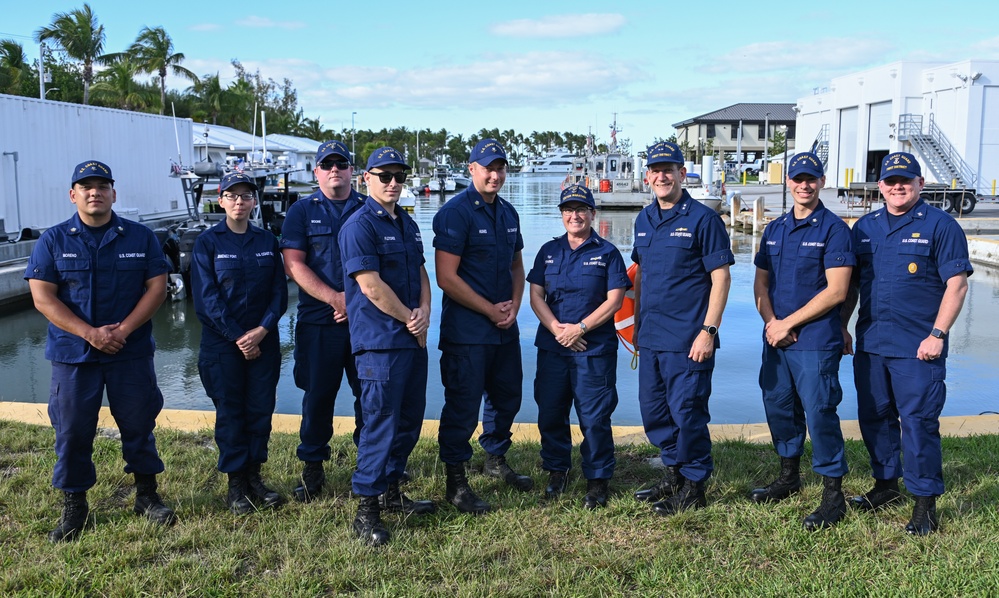 Coast Guard 1st District personnel visit Station Marathon