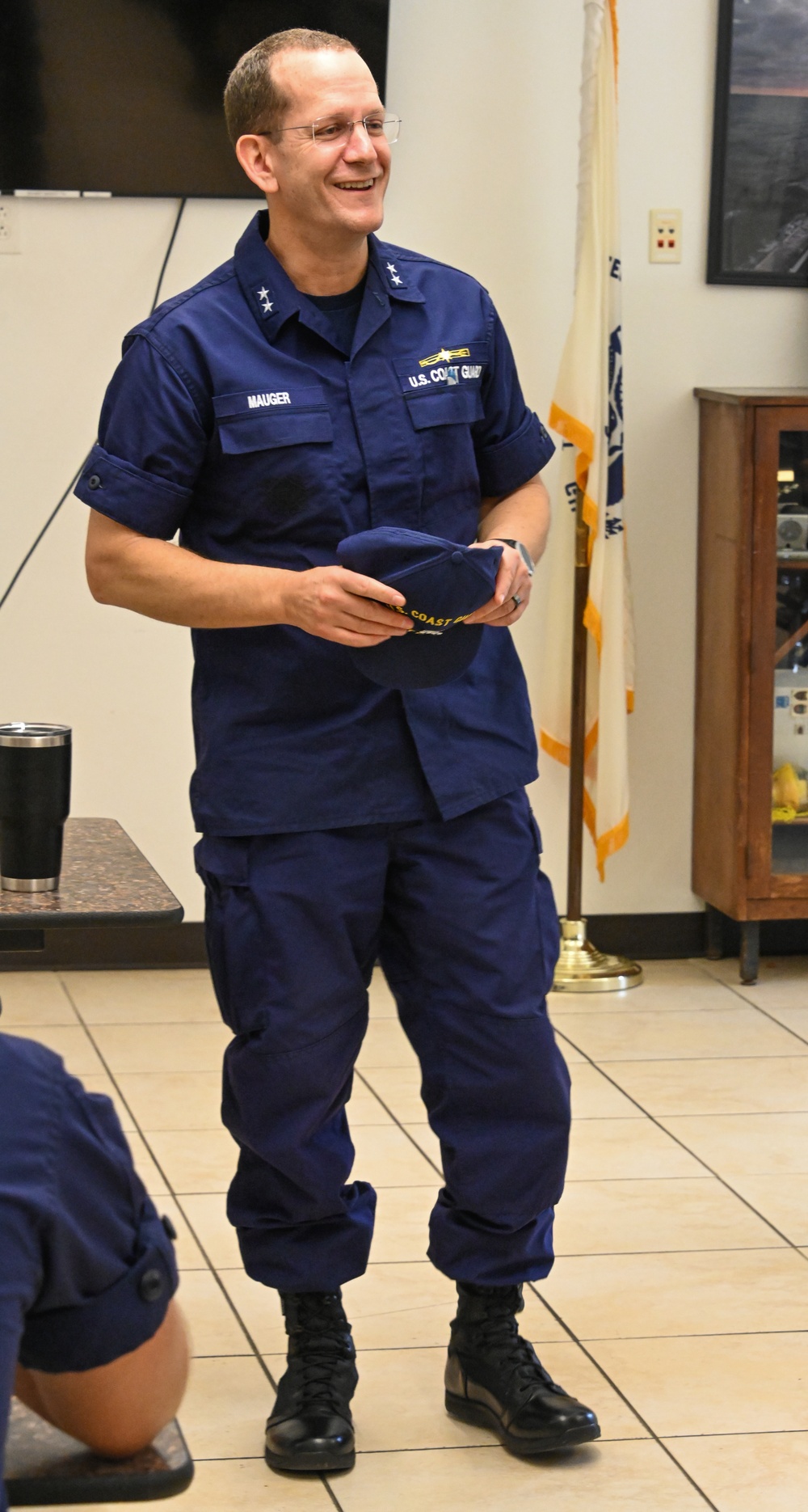 Coast Guard 1st District personnel visit Station Marathon