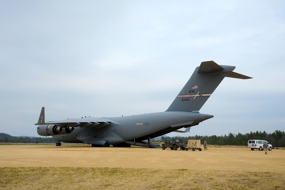 Construction underway for new C-17 load trainer facility at Fort McCoy's Young Air Assault Strip