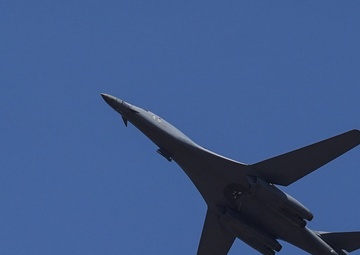 B-1 conducts flyover at Aero India 23