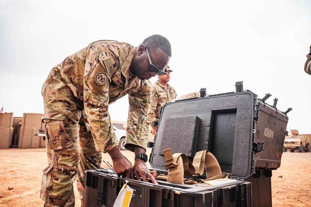 Task Force Wolfhound conducts electronic warfare training