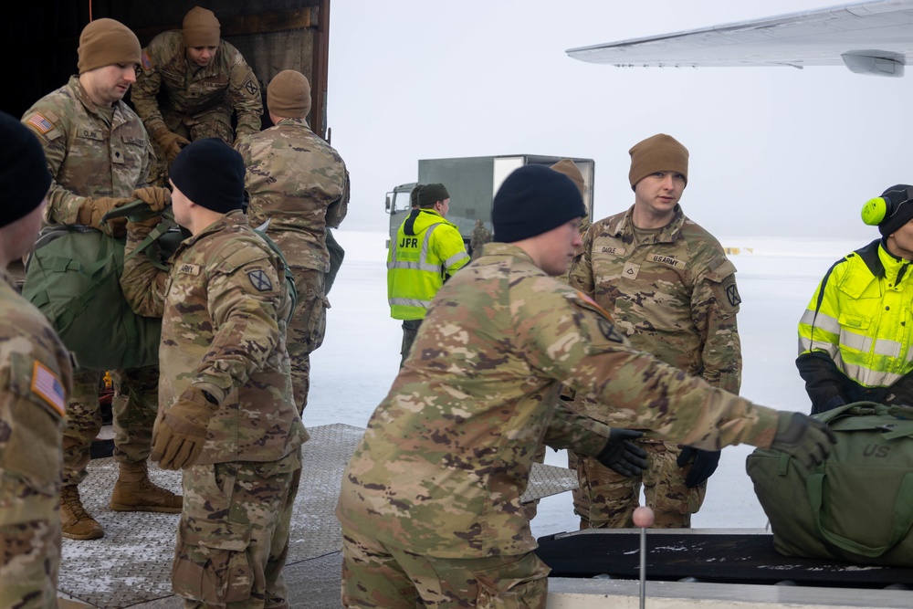 3-71 Cavalry Regiment, 1BCT, 10th Mountain Division arrives in Finland for Exercise Arctic Forge '23 on Feb. 15, 2023