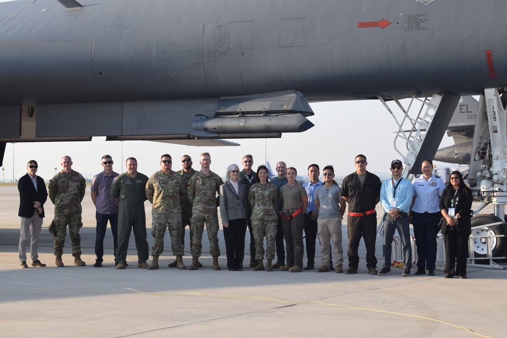 Ambassador Jones visits B-1 Airmen in India