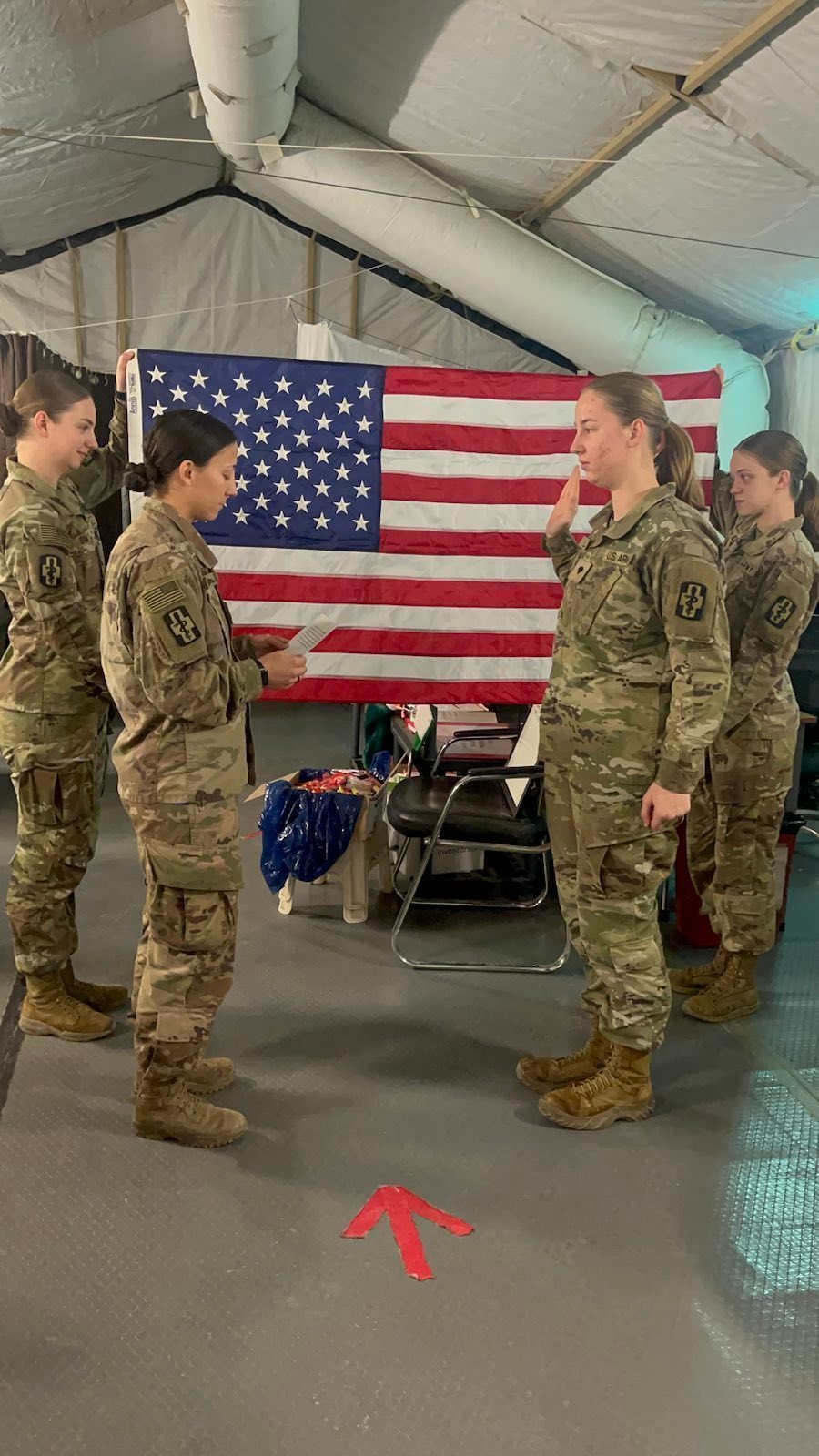 Challenge Accepted; Deployed JTF MED 374 Soldiers Reenlist