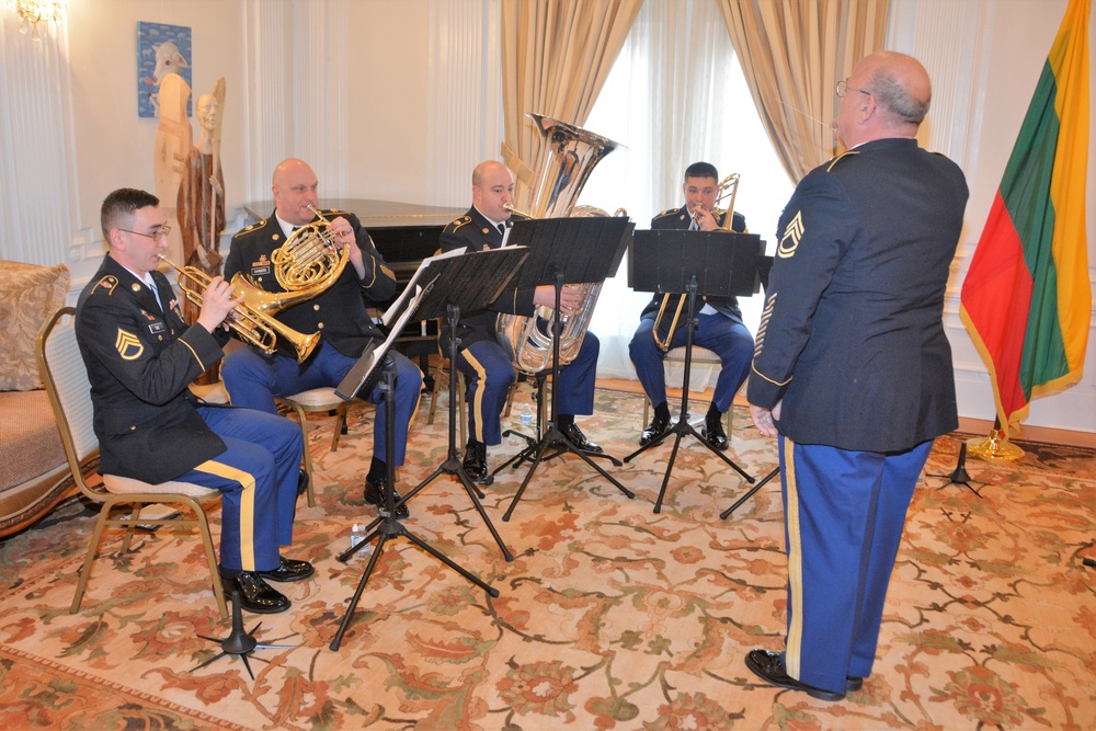 28th ID Band performs at Lithuanian embassy