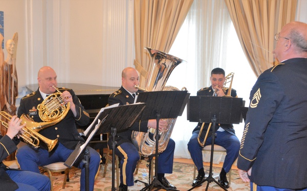 28th ID Band performs at Lithuanian embassy