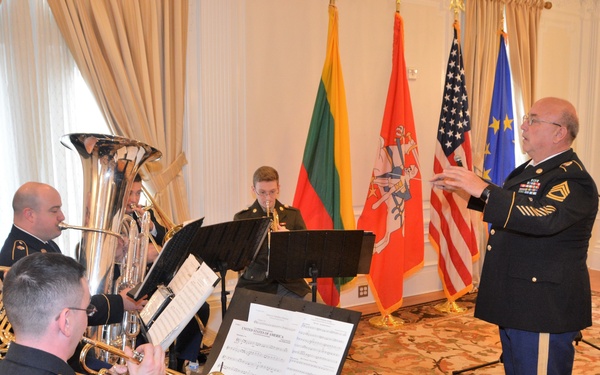 28th ID Band performs at Lithuanian embassy