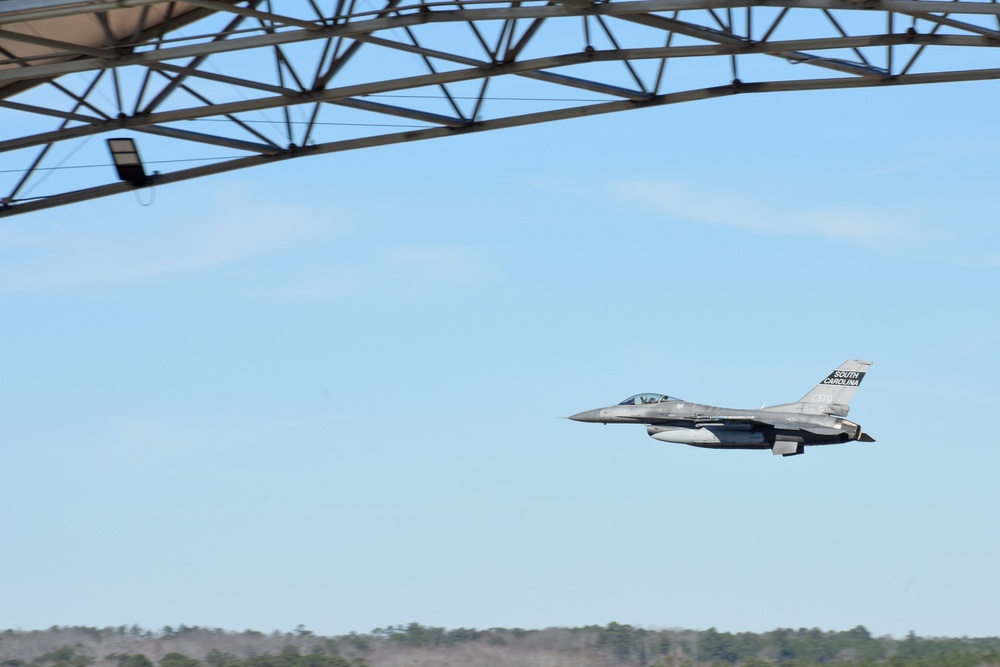 South Carolina Air National Guard F-16s return to McEntire Joint National Guard Base