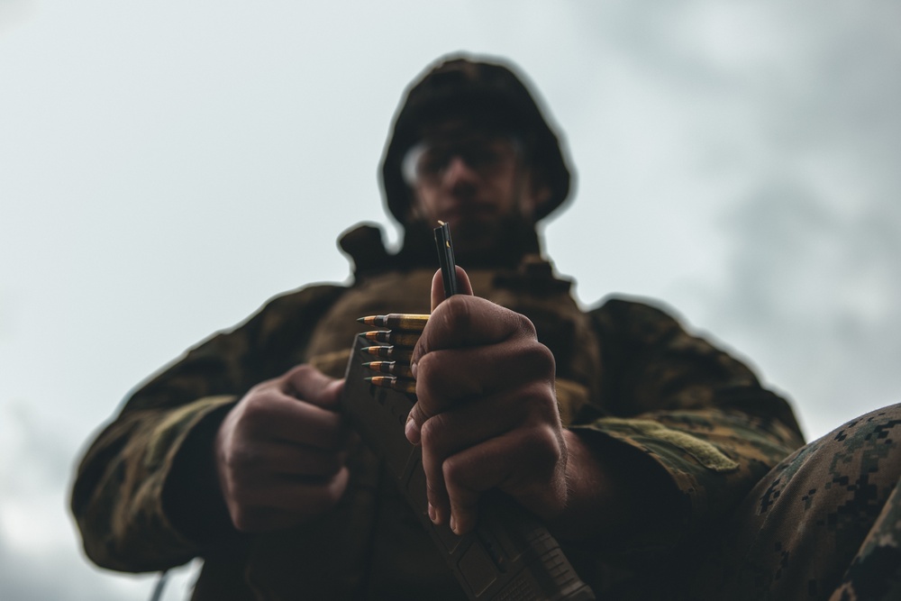 U.S. Marines with Combat Logistics regiment 27 Conduct Pistol Range and Rifle Range During Maritime Pre-Positioning Force Exercise (MPFEX) 23