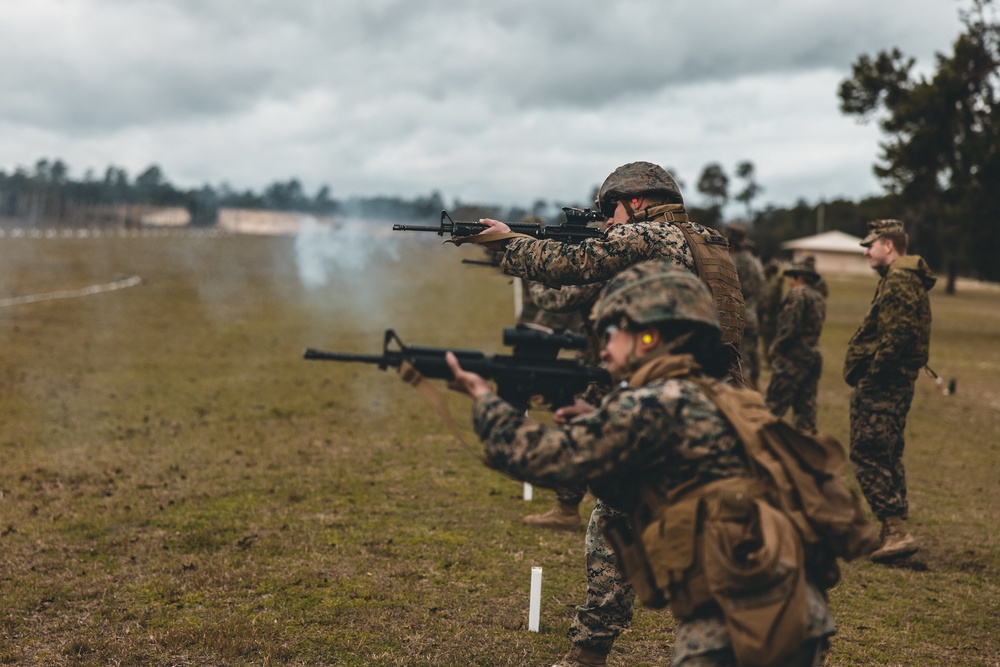 U.S. Marines with Combat Logistics regiment 27 Conduct Pistol Range and Rifle Range During Maritime Pre-Positioning Force Exercise (MPFEX) 23