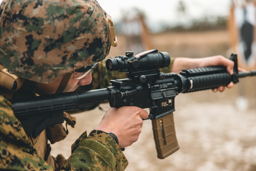 U.S. Marines with Combat Logistics regiment 27 Conduct Pistol Range and Rifle Range During Maritime Pre-Positioning Force Exercise (MPFEX) 23