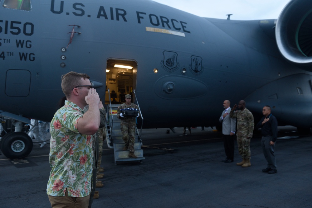 Remains Return from Solomon Islands
