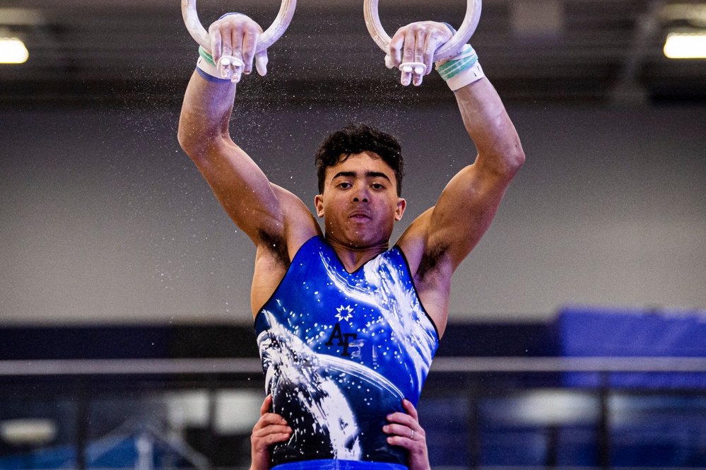 USAFA Men's Gymnastics Bests Service Academy Rival Army and California