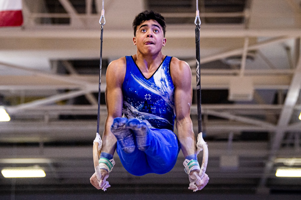 USAFA Men's Gymnastics Bests Service Academy Rival Army and California