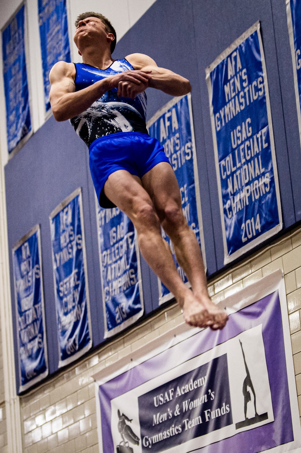 USAFA Men's Gymnastics Bests Service Academy Rival Army and California