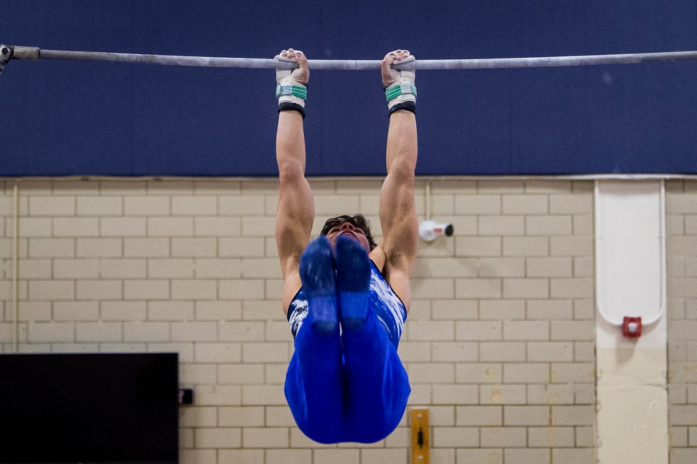 USAFA Men's Gymnastics Bests Service Academy Rival Army and California