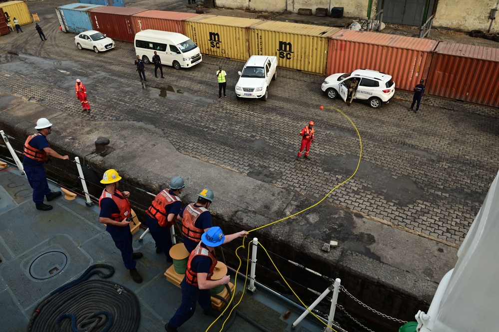 USCGC Spencer (WMEC 905) arrives in Abidjan, Côte d’Ivoire