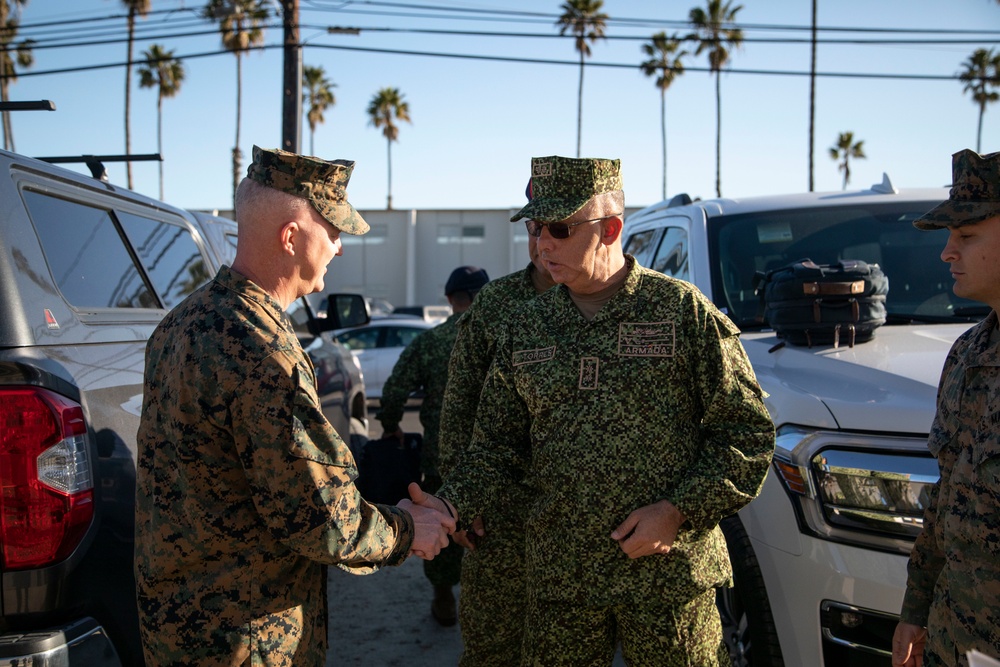 Senior Colombian Marine Corps, Navy Leadership visit Camp Pendleton