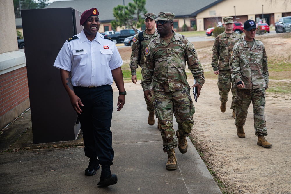 Maj. Gen. David Wilson Visits Falcon Café Warrior Restaurant