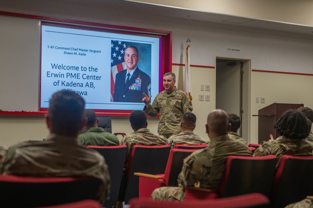 5th AF Command Chief meets Kadena