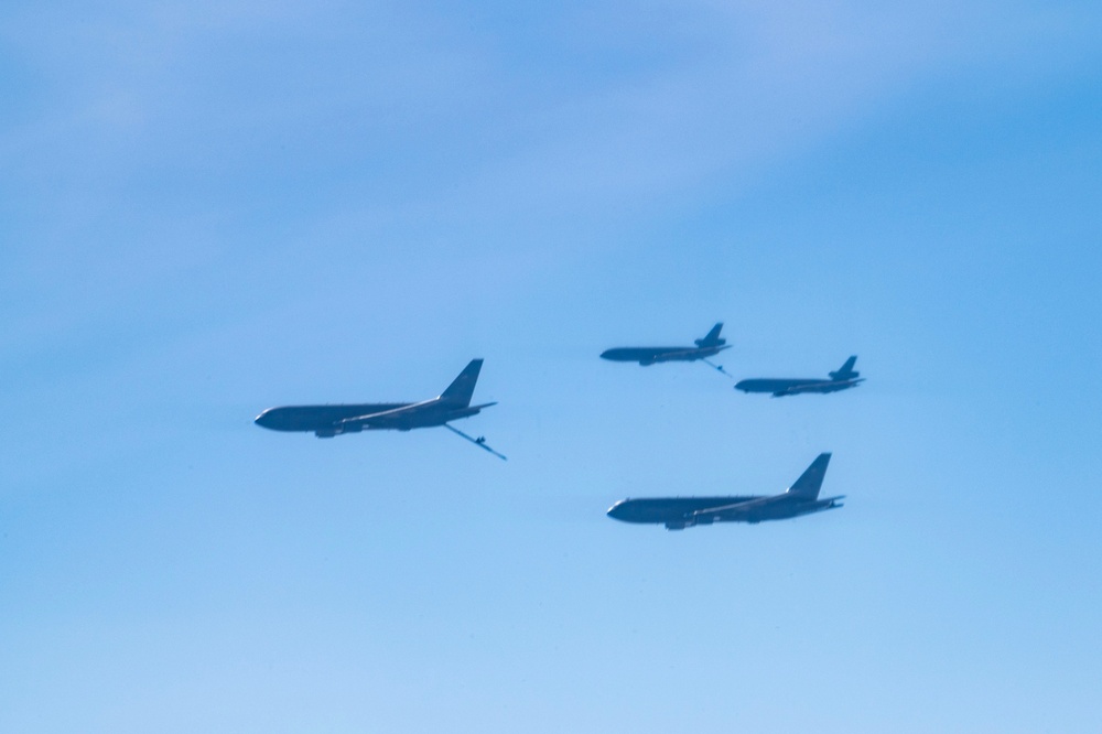 Travis AFB conducts combined K-10, KC-46 integrated mission sortie training