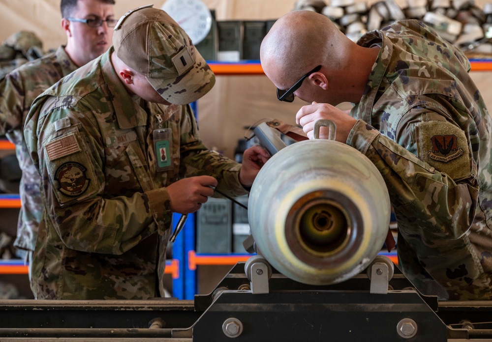 Disassembling GBU-12s at PSAB