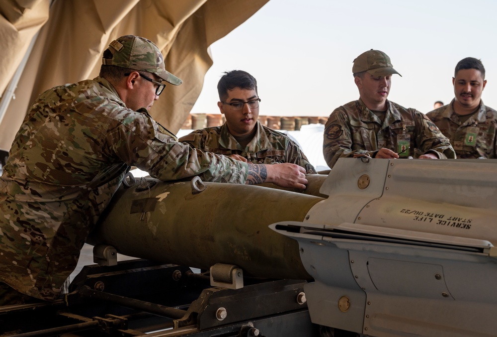 Disassembling GBU-12s at PSAB